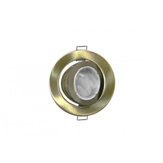 Σπότ χωνευτό αλομινίου στρογγυλό κινητό MR16 / GU10 - Χρώμιο - Adeleq