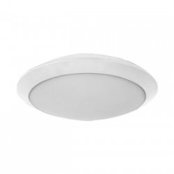 Ceiling Fixture PC Round (UFO) D.300MM 2XE27 IP65 White - adeleq 