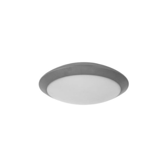 Ceiling Fixture PC Round (UFO) D.300MM 2XE27 IP65 White - adeleq 