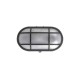 Bulkhead PC Oval With Grid 1XE27 IP44 White - adeleq 