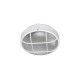 Bulkhead PC With Grid 1XE27 IP44 White - adeleq 