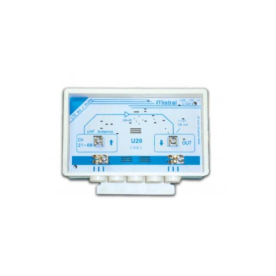 Eνισχυτής κεραίας UHF 20 dB ιστού - U20 - Mistral  