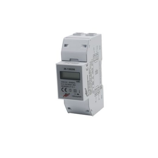 Μετρητής ενέργειας ψηφιακός. 1Φ 100Α 240V  4+2 ψηφία - 2module - 26-130200 - adeleq