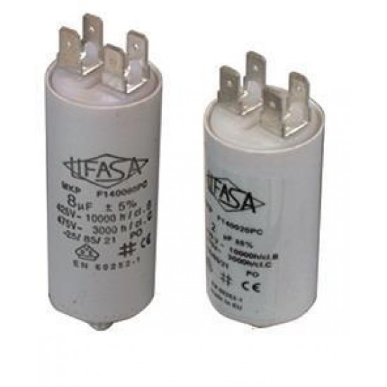 Πυκνωτής κινητήρων μονίμου λειτουργίας - 25ΜF (ΜΕ ΦΑΣΤΟΝ) - F140250PC - LIFASA