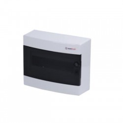 Πίνακας επίτοιχος με διαφανή πλαστική πόρτα και πλαστικό πλαίσιο IP40 / 1Σειράς 12Μodule /  282N12C - Tehnoplast