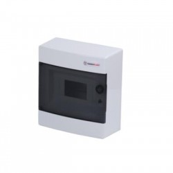 Πίνακας επίτοιχος με διαφανή πλαστική πόρτα και πλαστικό πλαίσιο IP40 / 1Σειράς 8Μodule /  282N8C - Tehnoplast