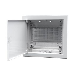 Πίνακας χωνευτός με λευκή μεταλλική πόρτα και μεταλλικό πλαίσιο για συσκευες τηλεπικοινωνίών IP30 / 1Σειράς /  282U12EPIT - Tehnoplast