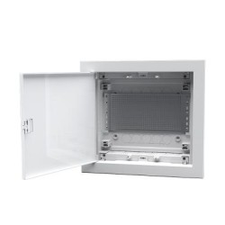 Πίνακας χωνευτός με λευκή πλαστική πόρτα και πλαστικό πλαίσιο για συσκευες τηλεπικοινωνίών IP30 / 1Σειράς /  282U12FSWIT - Tehnoplast