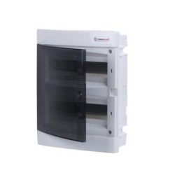 Πίνακας χωνευτός  με διάφανη πόρτα IP40 / 1Σειράς 12Μodule /  282U12C - Tehnoplast