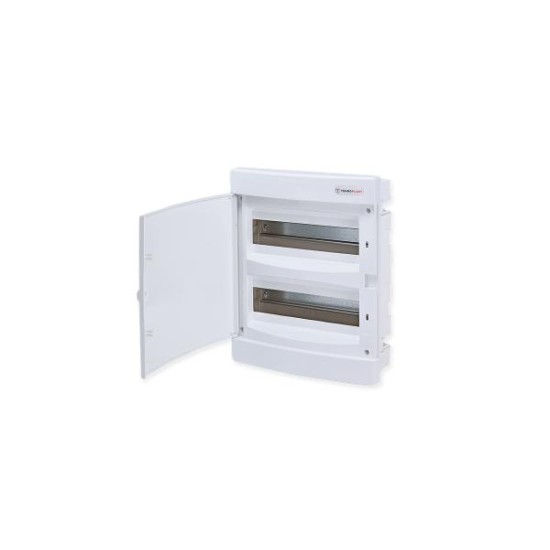 Πίνακας χωνευτός  με λευκή πόρτα IP40 / 2Σειρών 24Μodule /  282U24CW - Tehnoplast