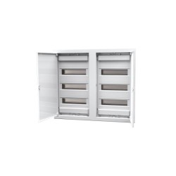 Πίνακας χωνευτός με λευκή μεταλλική πόρτα και μεταλλικό πλαίσιο IP40 / 3Σειρών 72+12Μodule /  282U2X36ES - Tehnoplast