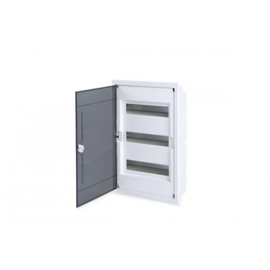 Πίνακας χωνευτός με διάφανη πόρτα IP40 / 3Σειρών 36Μodule /  282U36A - Tehnoplast