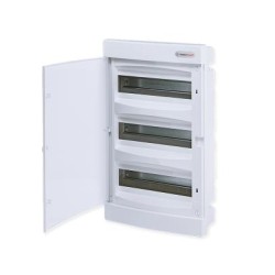 Πίνακας χωνευτός  με λευκή πόρτα IP40 / 3Σειρών 36Μodule /  282U36CW - Tehnoplast