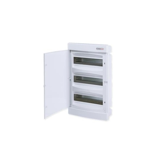 Πίνακας χωνευτός  με λευκή πόρτα IP40 / 3Σειρών 36Μodule /  282U36CW - Tehnoplast