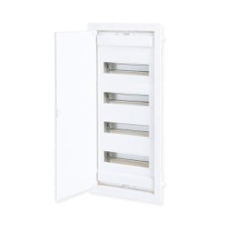 Πίνακας χωνευτός με λευκή μεταλλική πόρτα και μεταλλικό πλαίσιο IP40 / 4Σειρών 48+8Μodule /  282U48ES - Tehnoplast