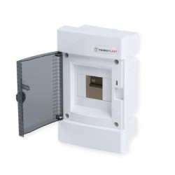 Πίνακας χωνευτός  με διάφανη πόρτα IP40 / 1Σειράς 4Μodule /  282U4C - Tehnoplast