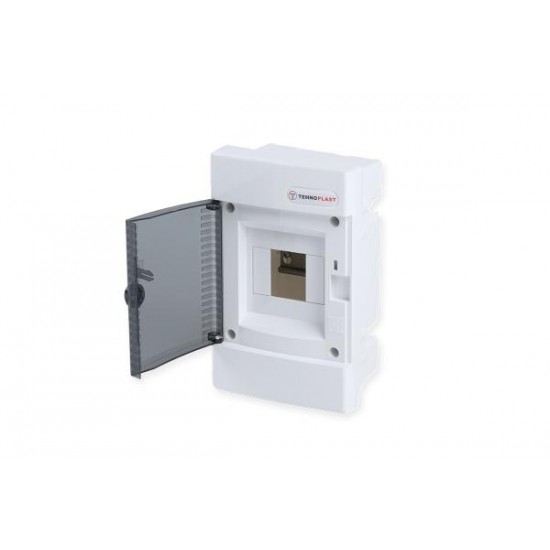 Πίνακας χωνευτός  με διάφανη πόρτα IP40 / 1Σειράς 4Μodule /  282U4C - Tehnoplast