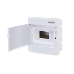Πίνακας χωνευτός  με λευκή πόρτα IP40 / 1Σειράς 8Μodule /  282U8CW - Tehnoplast