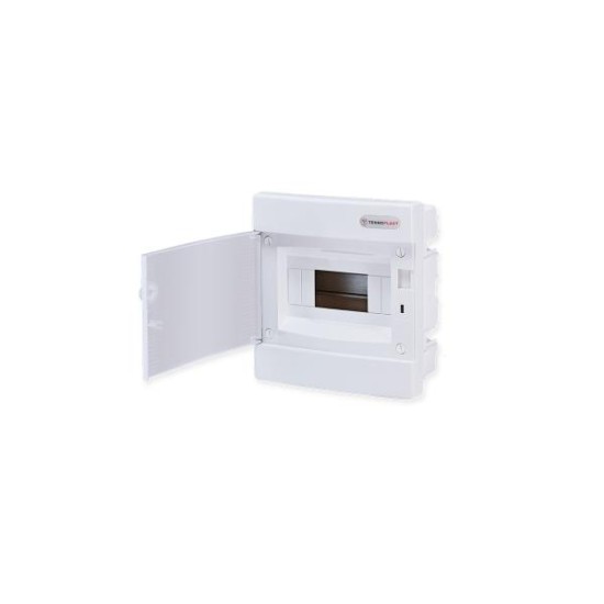 Πίνακας χωνευτός  με λευκή πόρτα IP40 / 1Σειράς 8Μodule /  282U8CW - Tehnoplast