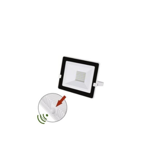Προβολέας LED-SMD 10W Φωτοκύτταρο 4000Κ IP65 Λευκός / Μάυρος - 3-030101 - adeleq
