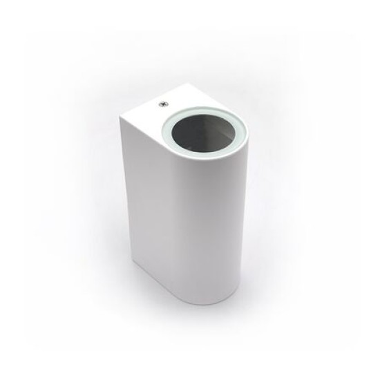 Φωτιστικό Πολυκαρμπονικό PC Επίτοιχο Οβάλ Λευκό 2XGU10 - adeleq