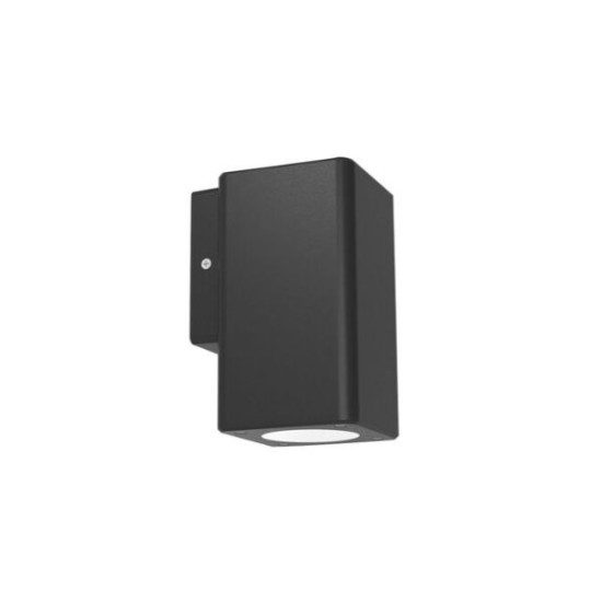 Φωτιστικό Πολυκαρμπονικό PC Επίτοιχο Μονής κατέυθυνσης Τετράγωνο D:90mm GU10 IP54 Λευκό - adeleq