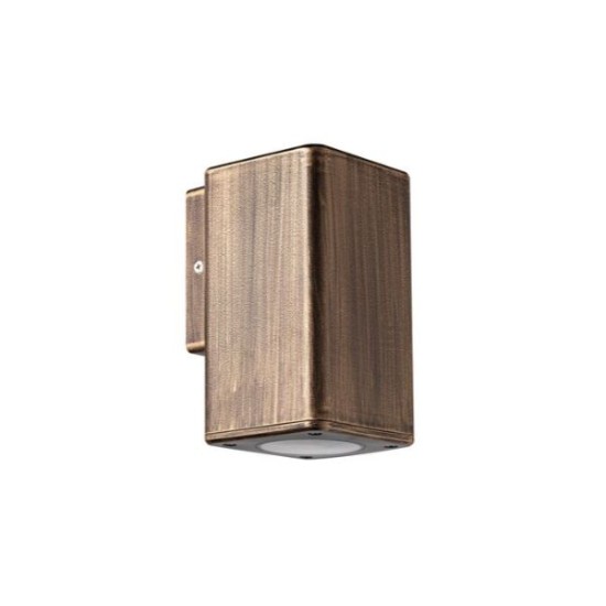 Φωτιστικό Πολυκαρμπονικό PC Επίτοιχο Μονής κατέυθυνσης Τετράγωνο D:90mm GU10 IP54 Λευκό - adeleq