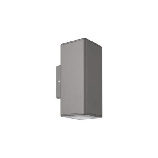 Wall mounted Plastic 2side square Spot lighting fitting 90x90 2xGU10 IP54 white - adeleq