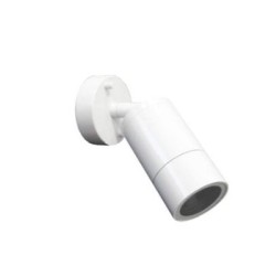 Σπότ Αλουμινίου Επίτοιχο Μονής κατέυθυνσης επίτοιχο Λευκό Φ60 GU10 - adeleq