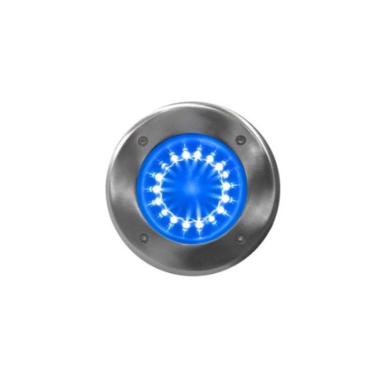 Φωτιστικό INOX316 Δαπέδου Στρογγυλό 18LED 4W Οριζόντια Kόκκινο - adeleq