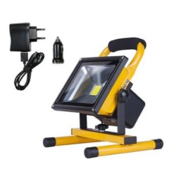 Προβολεας LED φορητός επαναφορτιζόμενος 20W 4000K  - adeleq
