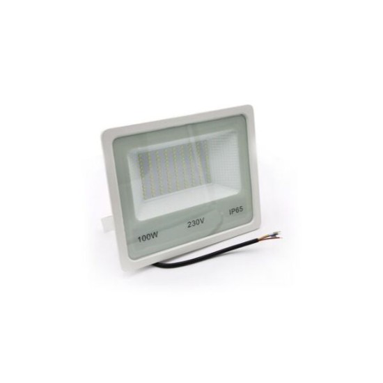 Προβολέας LED Ισχύος 10W 230V 3000K/4000Κ/6200Κ IP65 Λευκός/Μάυρος 50cm Καλώδιο - 3-391000 - adeleq