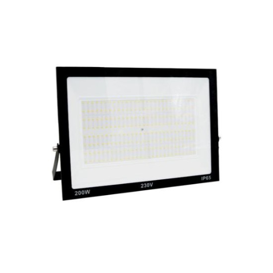 Προβολέας  LED-SMD 200W 230V 6200K IP65 Μάυρος 50cm Καλώδιο - 3-38020010 - adeleq