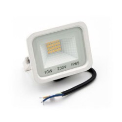 Προβολέας LED SMD 10W 230V 3000K IP65 Λευκός 50cm Καλώδιο - 3-381000 - adeleq