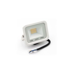 Προβολέας LED SMD 10W 230V 3000K IP65 Λευκός 50cm Καλώδιο - 3-381000 - adeleq