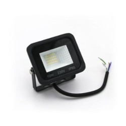 Προβολέας  LED-SMD 10W 230V 3000K IP65 Μάυρος 50cm Καλώδιο - 3-3810100 - adeleq