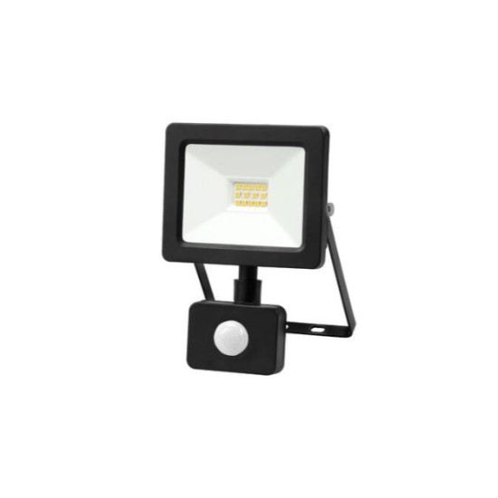 Προβολέας LED Ισχύος 10W Με ανιχνευτή κίνησης 4000Κ IP44 Λευκός / Λευκό IP65 50cm Καλώδιο - 3-31001 - adeleq