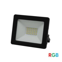 Προβολέας LED-SMD RGB 24VDC 10W 4 Καλώδια.Χρειάζεται Control -  Μάυρο - 3-39102499 - adeleq