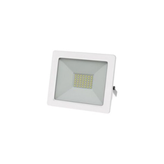 Προβολέας LED Ισχύος 10W 230V 3000K/4000Κ/6200Κ IP65 Λευκός/Μάυρος 50cm Καλώδιο - 3-391000 - adeleq