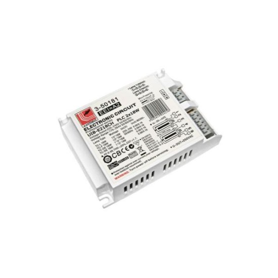 Ηλεκτρονικό σύστημα ενάυσεως PLC 2x18W 230V - adeleq