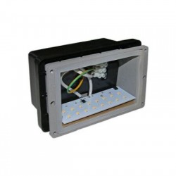 Alluminium body of Recessed Rectrangular Indirect lighting fitting 5295 16SMD warm white - adeleq 