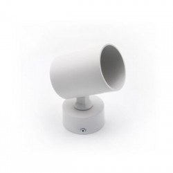 Σπότ αλουμινίου κινητό Επίτοιχο / Οροφής GU10 Μονό Λευκό D60mm - adeleq