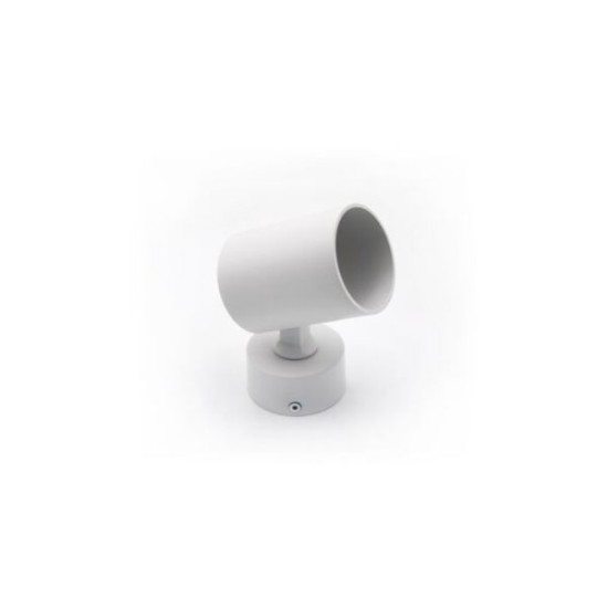 Σπότ αλουμινίου κινητό Επίτοιχο / Οροφής GU10 Μονό Λευκό D60mm - adeleq