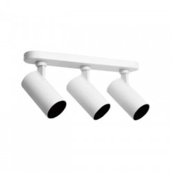 Σπότ αλουμινίου κινητό Επίτοιχο / Οροφής GU10 Τριπλό Λευκό / Μάυρο 350mm - adeleq