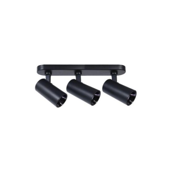 Σπότ αλουμινίου κινητό Επίτοιχο / Οροφής GU10 Τριπλό Λευκό / Μάυρο 350mm - adeleq