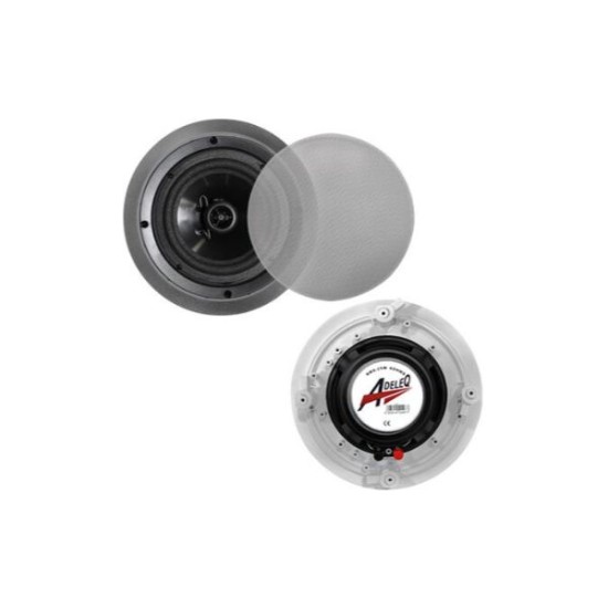 Ηχείο Ψευδοροφής Στρογγυλό 25W 8Ω Ασημί Σέτ 2Τέμ - adeleq