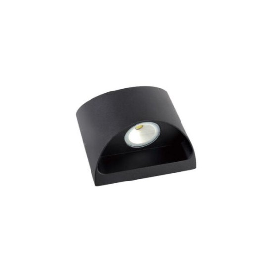 Φωτιστικό LED Αλουμινίου Οβάλ Διπλής κατέυθυνσης 2x3W Θερμο Σαγρέ σκουριά - adeleq