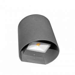 Φωτιστικό LED Αλουμινίου κύλινδρος Διπλής κατέυθυνσης 2x3W Θερμο Γκρί - adeleq