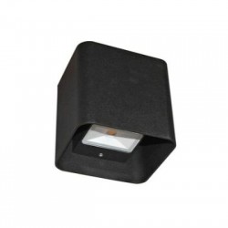 Φωτιστικό LED Αλουμινίου Κύβος Διπλής κατέυθυνσης 2x3W Θερμο Μάυρο - adeleq