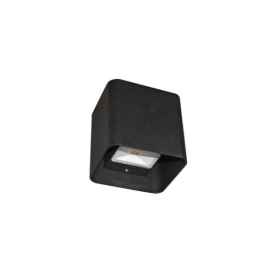 Φωτιστικό LED Αλουμινίου Κύβος Διπλής κατέυθυνσης 2x3W Θερμο Μάυρο - adeleq